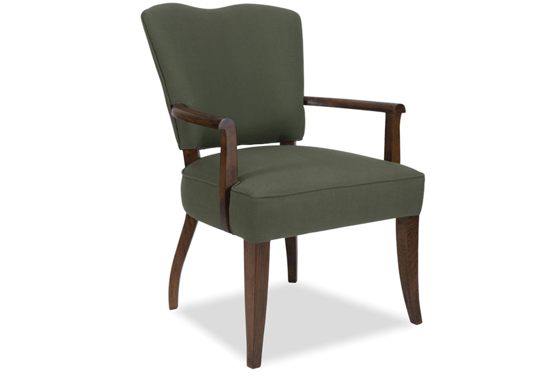 Shimla Accent Chair Gold Crane Smoked Brown